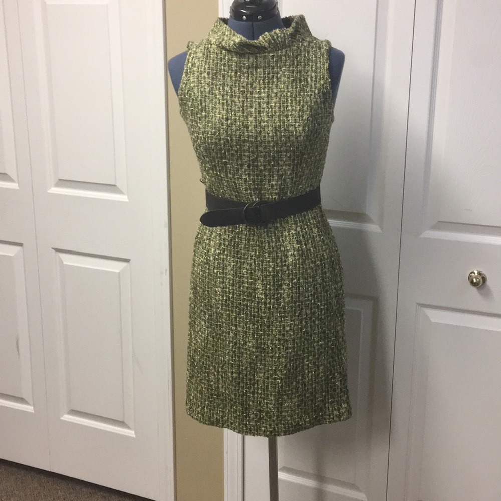 Muse sleeveless tweed dress